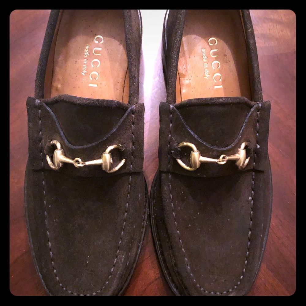 New Gucci brown boy shoes